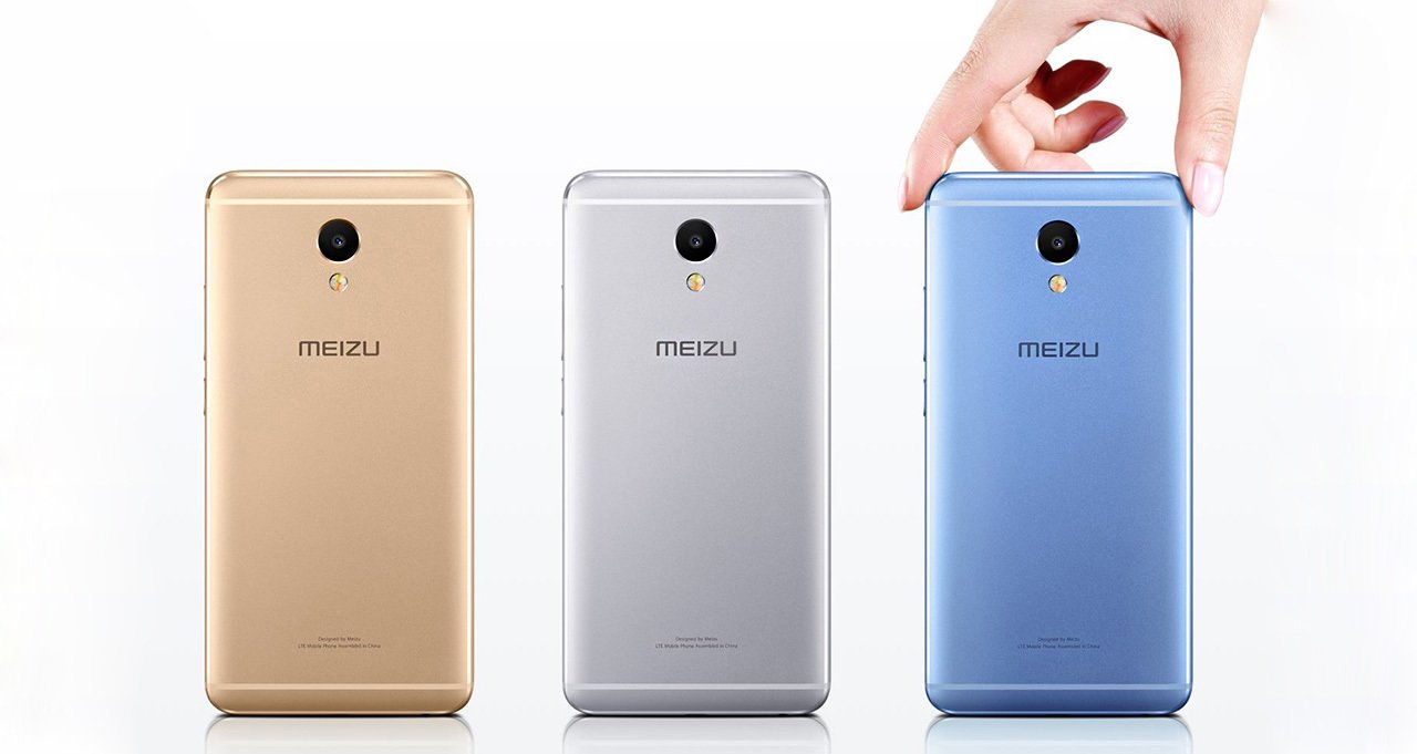 сравнение ширины экрана смартфона Meizu с рукой, доступный цветовой ряд смартфона Мейзу